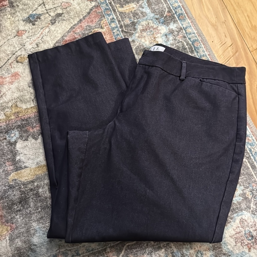ELLE Sz 14 denim stretch cotton blend cropped career pants Sz 14